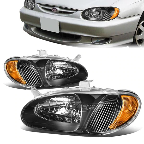 DNA OEM Style Headlights Kia Sephia (98-01) w/ Amber Corner Light - Bl –  Redline360