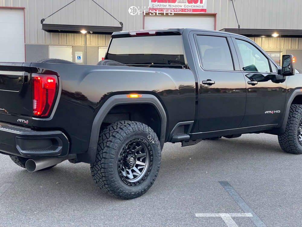 2022 GMC Sierra 3500 HD with 20x10 -18 Fuel Covert and 35/12.5R20 Nitto  Ridge Grappler and Stock | Custom Offsets