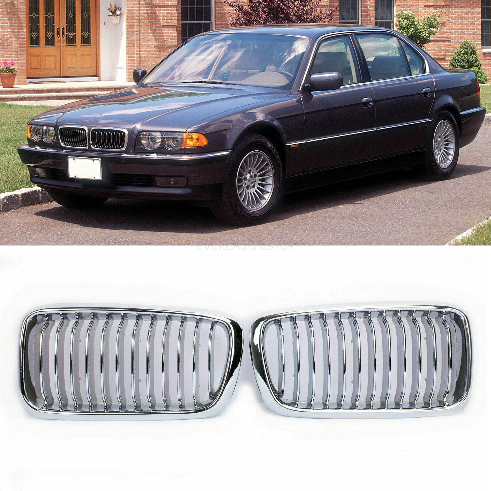 FRONT HOOD GRILL CHROME GRILLE For BMW E38 740 750 IL 99-02 631384130689 |  eBay