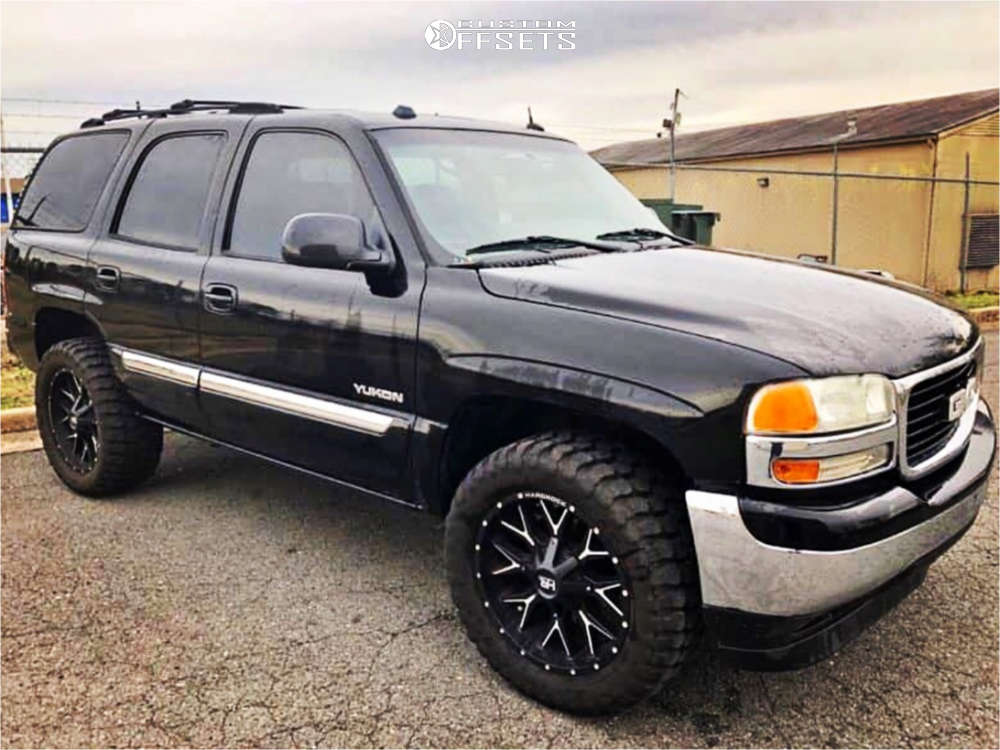2005 GMC Yukon with 20x12 -44 Hardrock Affliction and 33/12.5R20 Ironman  All Country Mt and Stock | Custom Offsets