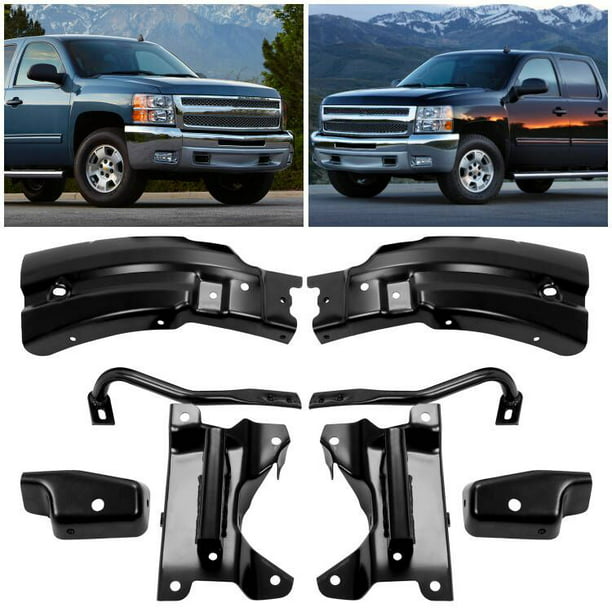 KOJEM Front Bumper Mounting Support Brace Bracket Kit Bumper End Driver and  Passenger Side 8pcs for 2007-2013 Chevrolet Silverado 1500 Replaces  GM1042107 GM1043107 GM1066180 GM1004148 GM1005148 - Walmart.com