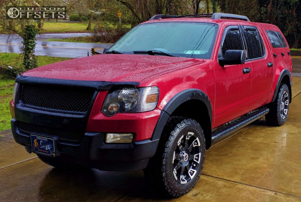 2008 Ford Explorer Sport Trac with 18x9 20 Vision Brutal and 265/60R18  BFGoodrich All Terrain TA KO2 and Leveling Kit | Custom Offsets