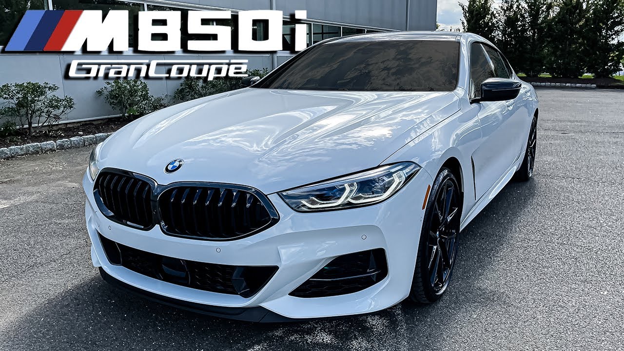 2022 BMW M850i Gran Coupe in Alpine White Walkaround Review + Loud Exhaust  Sound Revs - YouTube