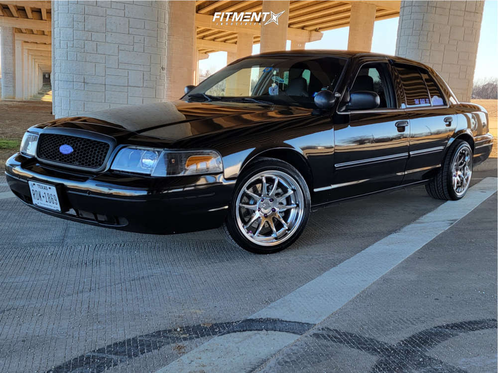 2009 Ford Crown Victoria Police Interceptor with 18x9.5 Aodhan Ds02 and  Vercelli 245x40 on Stock Suspension | 2095808 | Fitment Industries