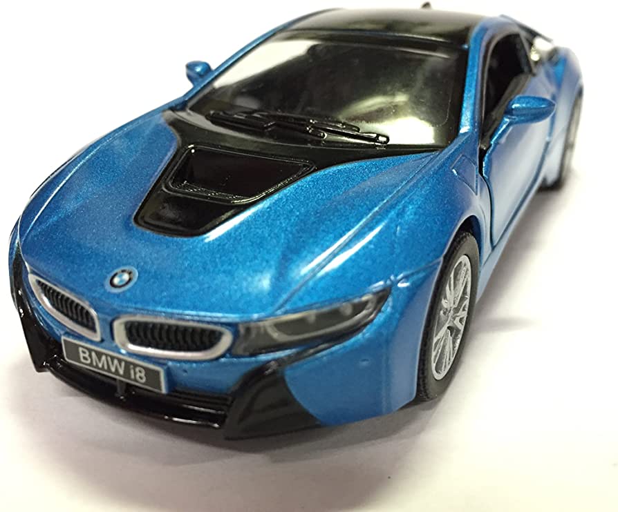 Amazon.com: KiNSMART BMW i8 Blue 5" 1:36 Scale Die Cast Metal Model Toy Car  w/Pullback Action : Toys & Games