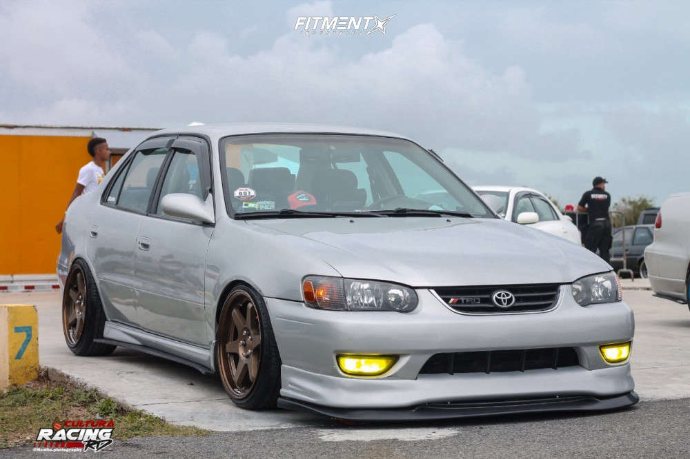 2001 Toyota Corolla LE with 17x8.5 Varrstoen Es2 and Zeta 195x40 on  Coilovers | 630158 | Fitment Industries