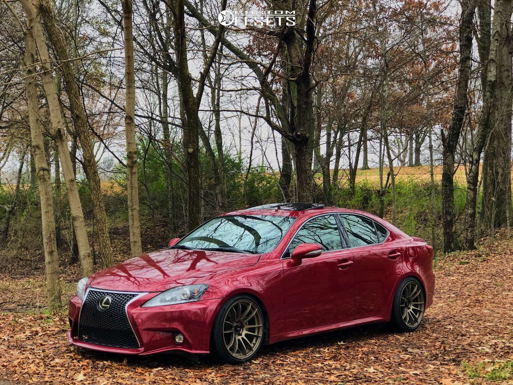2012 Lexus IS250 with 18x9.5 38 AVID1 AV20 and 225/40R18 Lexani Lxhp-102  and Coilovers | Custom Offsets