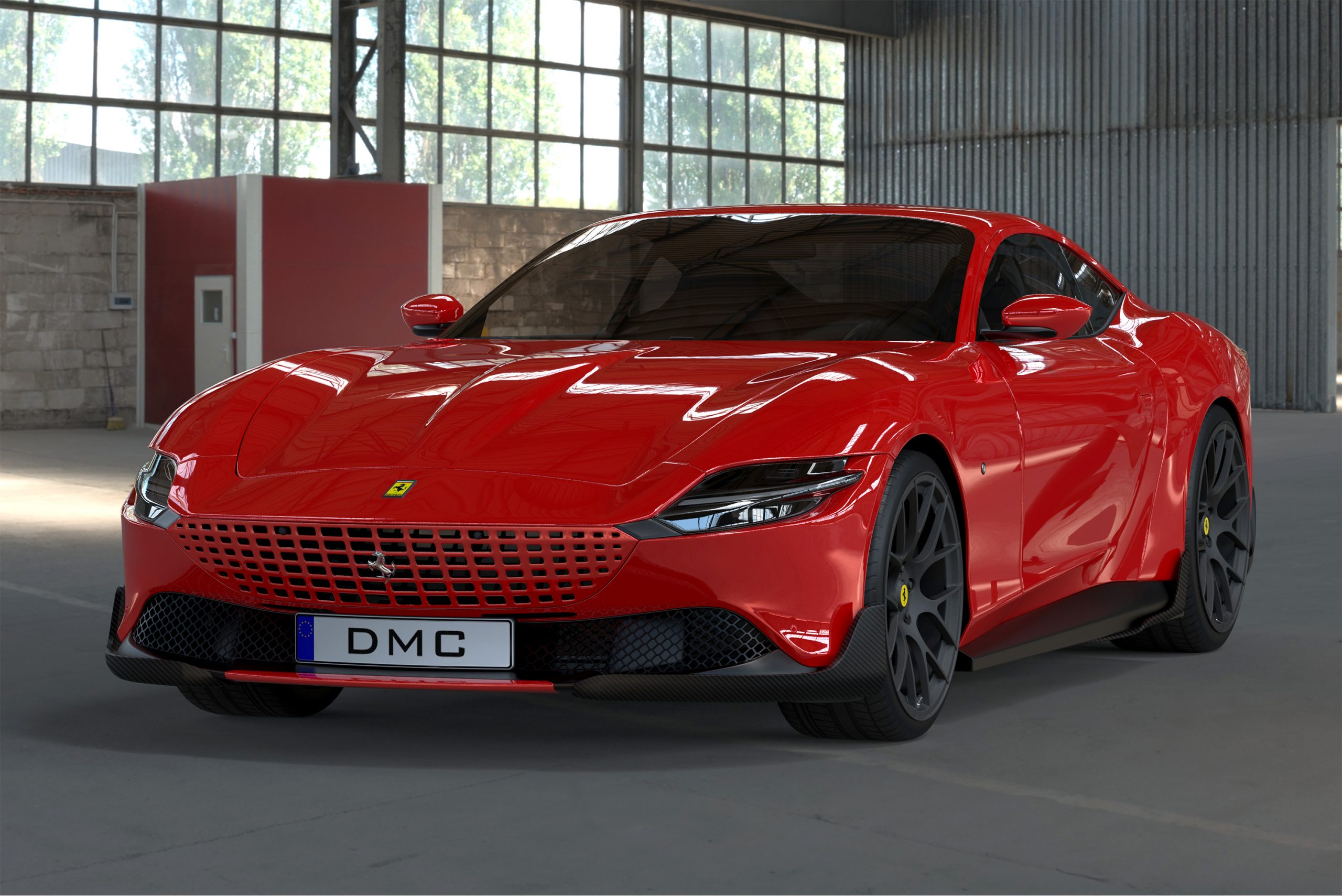 Ferrari Roma Forged Carbon Fiber Front Lip Splitter (DMC Aero Kit) Fits the  OEM Roma Coupe Body - DMC