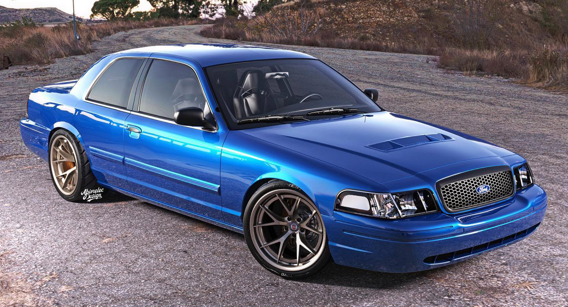 Two-Door Crown Victoria Render Is The Definition Of Muscle Car | Carscoops