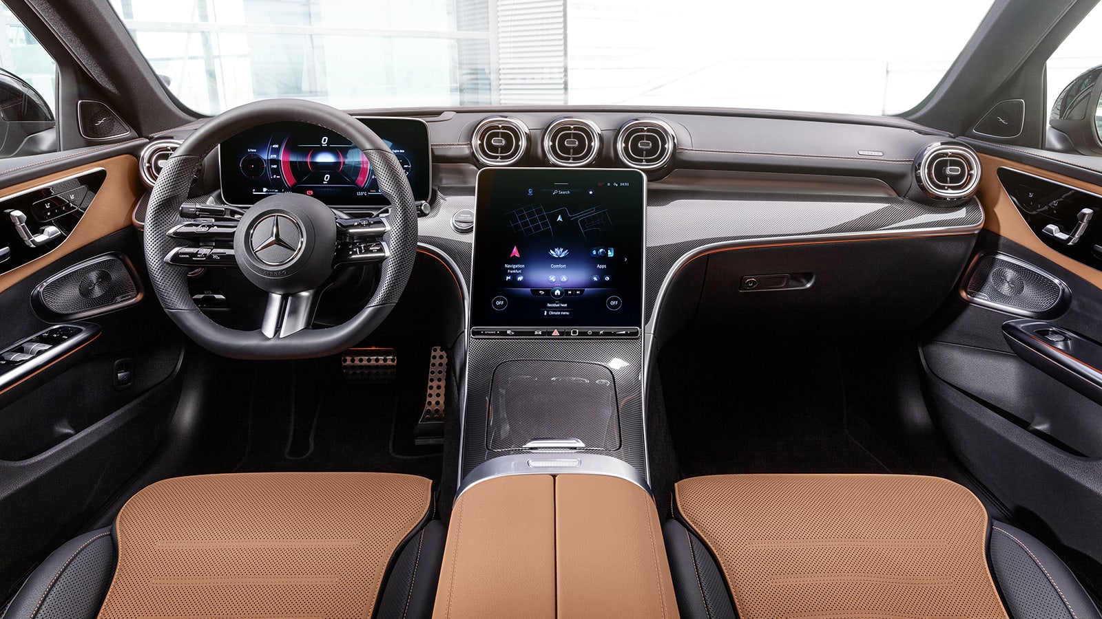 2022 Mercedes-Benz C-Class revealed with S-Class-style interior - Autoblog