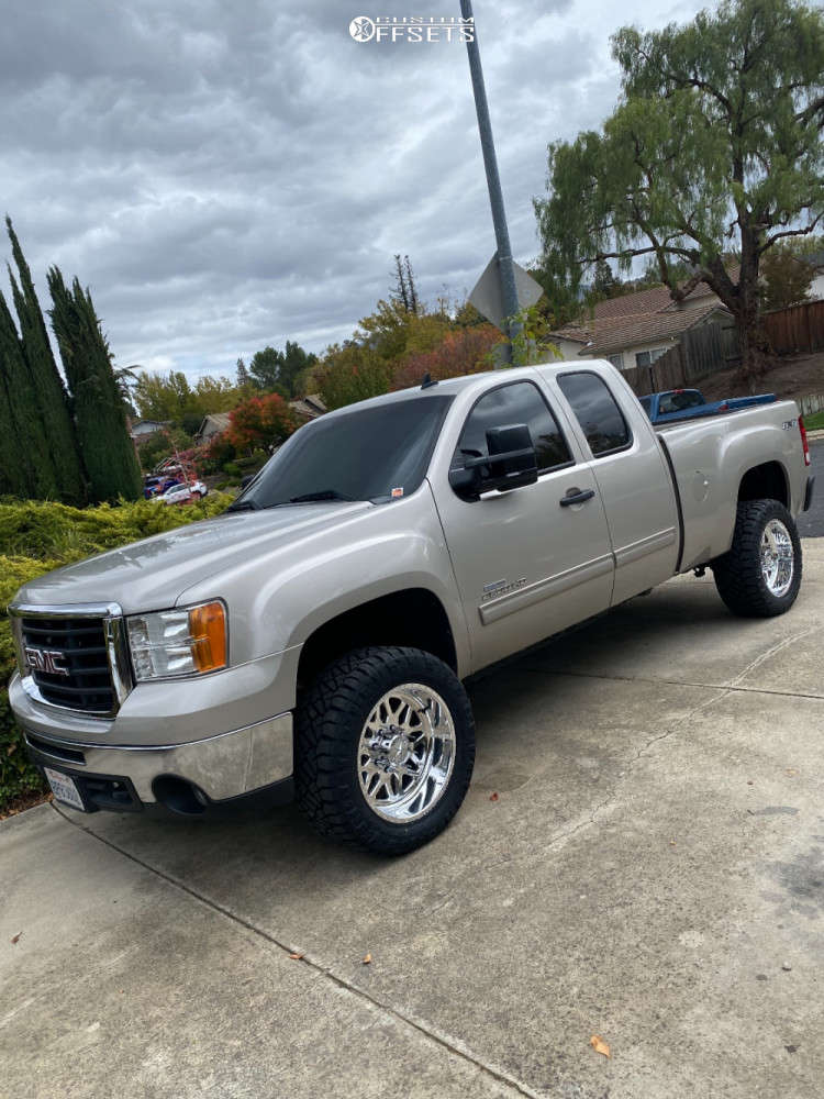 2008 GMC Sierra 2500 HD with 20x10 -25 American Force Trax Ss and  33/12.5R20 Nitto Trail Grappler and Leveling Kit | Custom Offsets