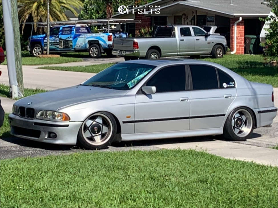 1999 BMW 528i with 17x9 25 Remotec Type A and 235/45R17 Nankang NS-20 and  Coilovers | Custom Offsets