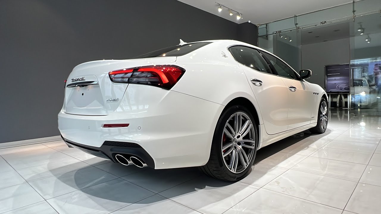 New 2023 #Maserati #Ghibli White Exterior Color | Interior Tan | Sedan  Sport - YouTube