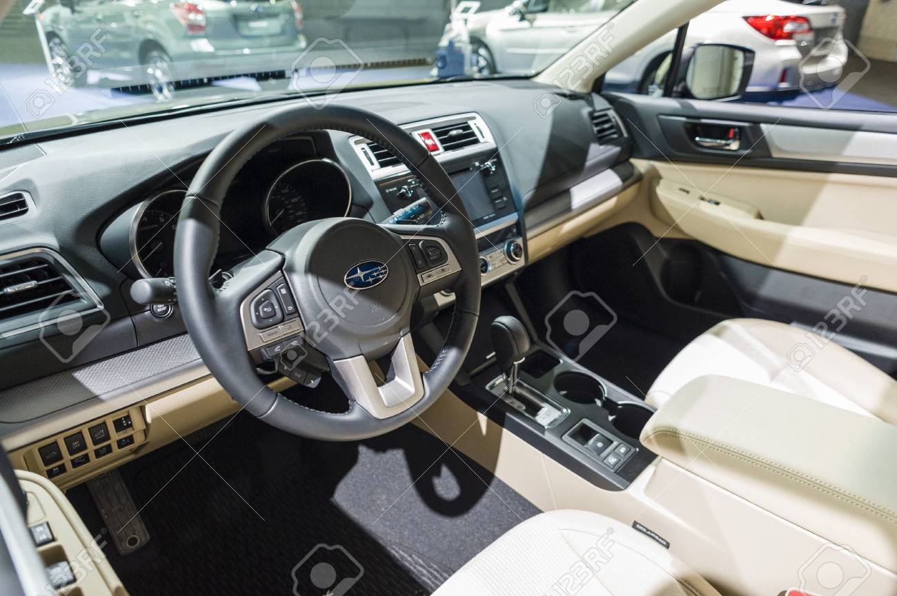 New York, USA - March 24, 2016: Subaru Outback Interior On Display During  The New York International Auto Show At The Jacob Javits Center. Stock  Photo, Picture And Royalty Free Image. Image 54468941.