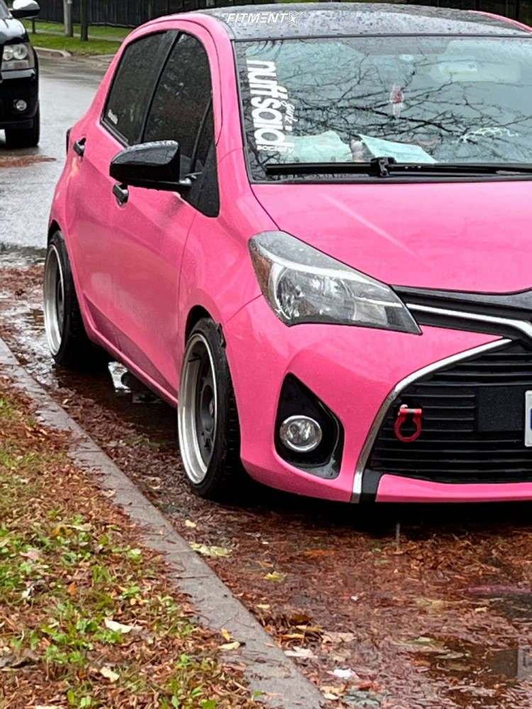 2016 Toyota Yaris LE with 16x8 JNC Jnc034 and Goodyear 205x45 on Coilovers  | 2037143 | Fitment Industries
