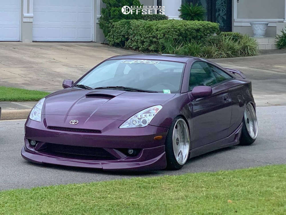 2003 Toyota Celica with 18x9 -2 Wald Duchatelet and 205/40R18 Nankang AS-1  and Coilovers | Custom Offsets