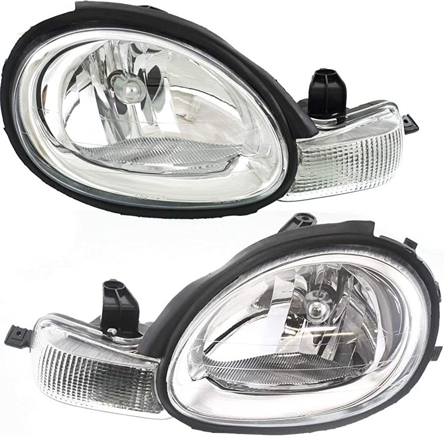 Amazon.com: Garage-Pro Headlight Assembly Compatible with 2000-2002 Dodge  Neon/Chrysler Neon and 2000-2001 Plymouth Neon Halogen, Chrome Interior,  Set of 2, Driver and Passenger Side : Automotive