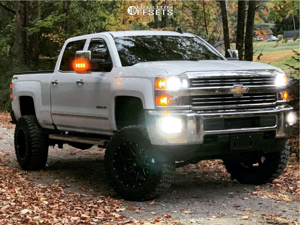 2015 Chevrolet Silverado 2500 HD with 20x12 -44 Fuel Maverick and  37/12.5R20 Cooper Discoverer Stt Pro and Suspension Lift 7.5" | Custom  Offsets