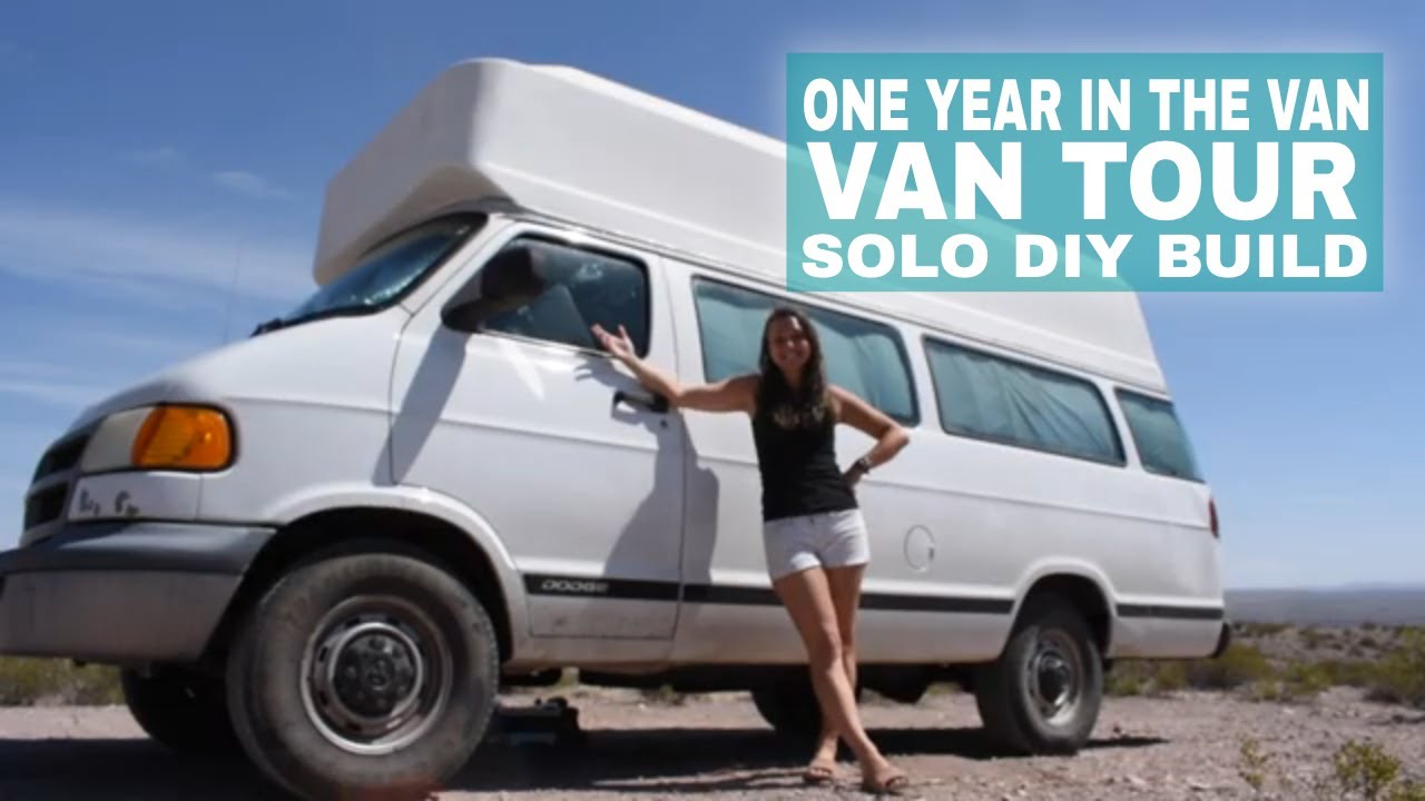 VAN TOUR: SOLO FEMALE DIY BUILD // 2001 Dodge Ram Van 3500 - YouTube