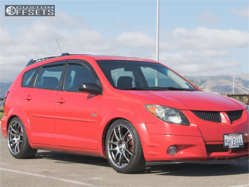 2004 Pontiac Vibe with 18x8.5 38 Work Emotion Cr Kiwami and 225/40R18 Toyo  Tires Extensa Hp Ii and Coilovers | Custom Offsets
