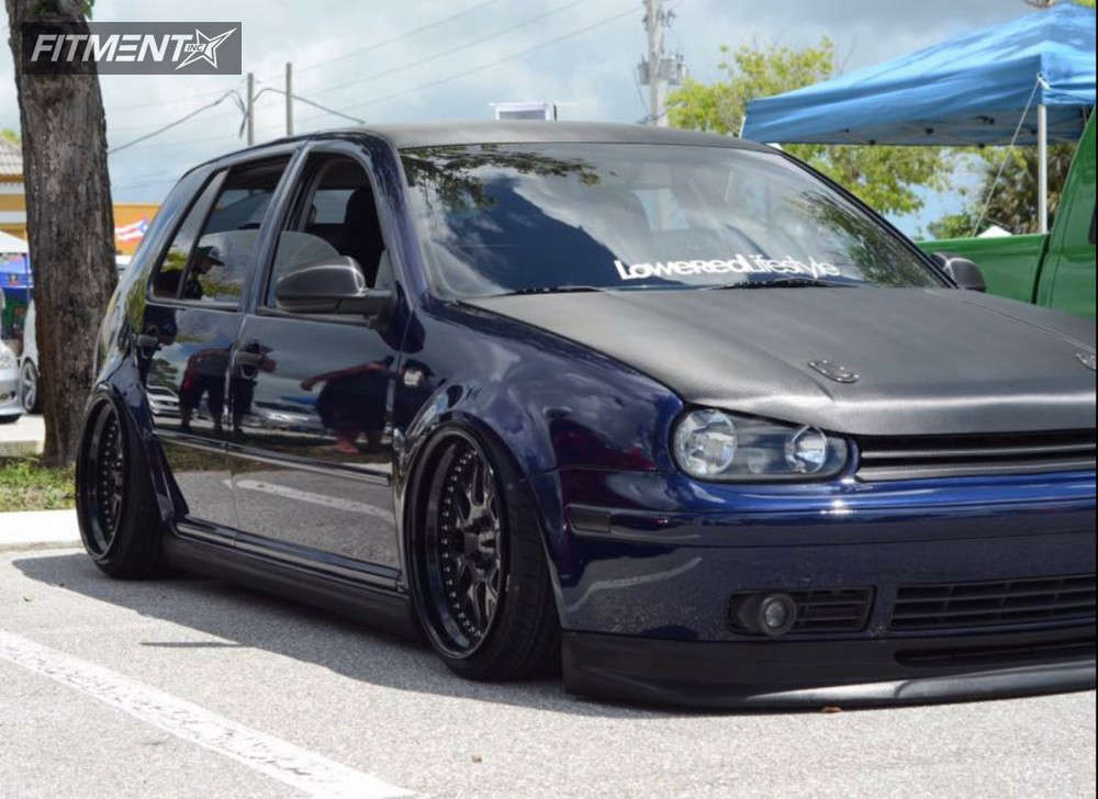 2005 Volkswagen Golf GLS with 18x9.5 WatercooledIND Bl8 and Nankang 215x35  on Air Suspension | 275291 | Fitment Industries