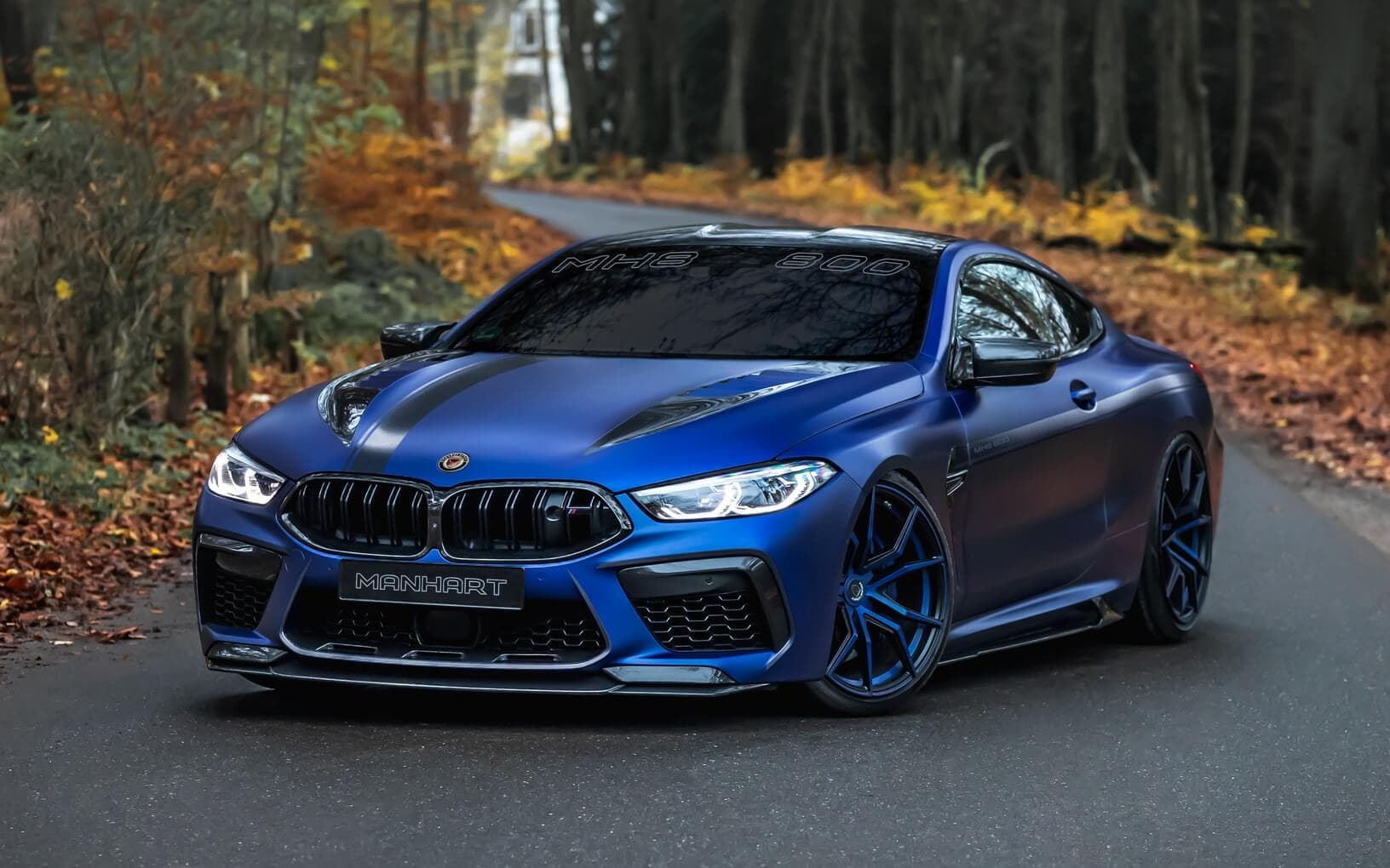 BMW M8 Competition by Manhart has 823 horsepower, matte blue paint