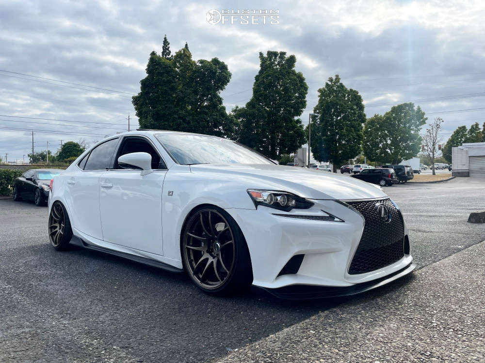 2016 Lexus IS200t with 19x9.5 25 Work Cr Kai and 225/35R19 Delinte D7  Thunder and Coilovers | Custom Offsets