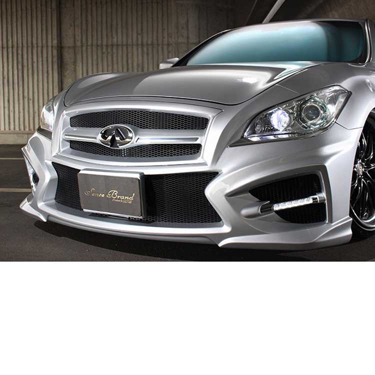 Sense Brand Front Bumper w/ Mesh and LED (FRP) for Infiniti M56 (Y51)  2011-2013 | Los Angeles CA Japan Parts, JDM and Japan Body Kit