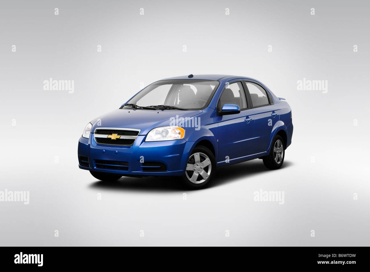 2009 Chevrolet Aveo LT in Blue - Front angle view Stock Photo - Alamy