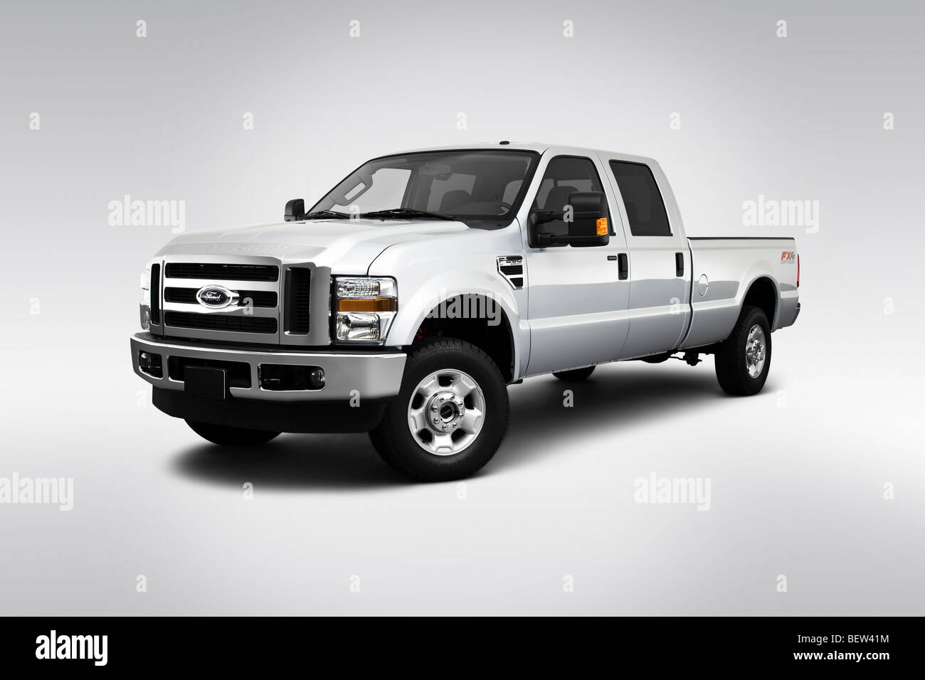 2010 Ford F-250 SD XLT in Silver - Front angle view Stock Photo - Alamy
