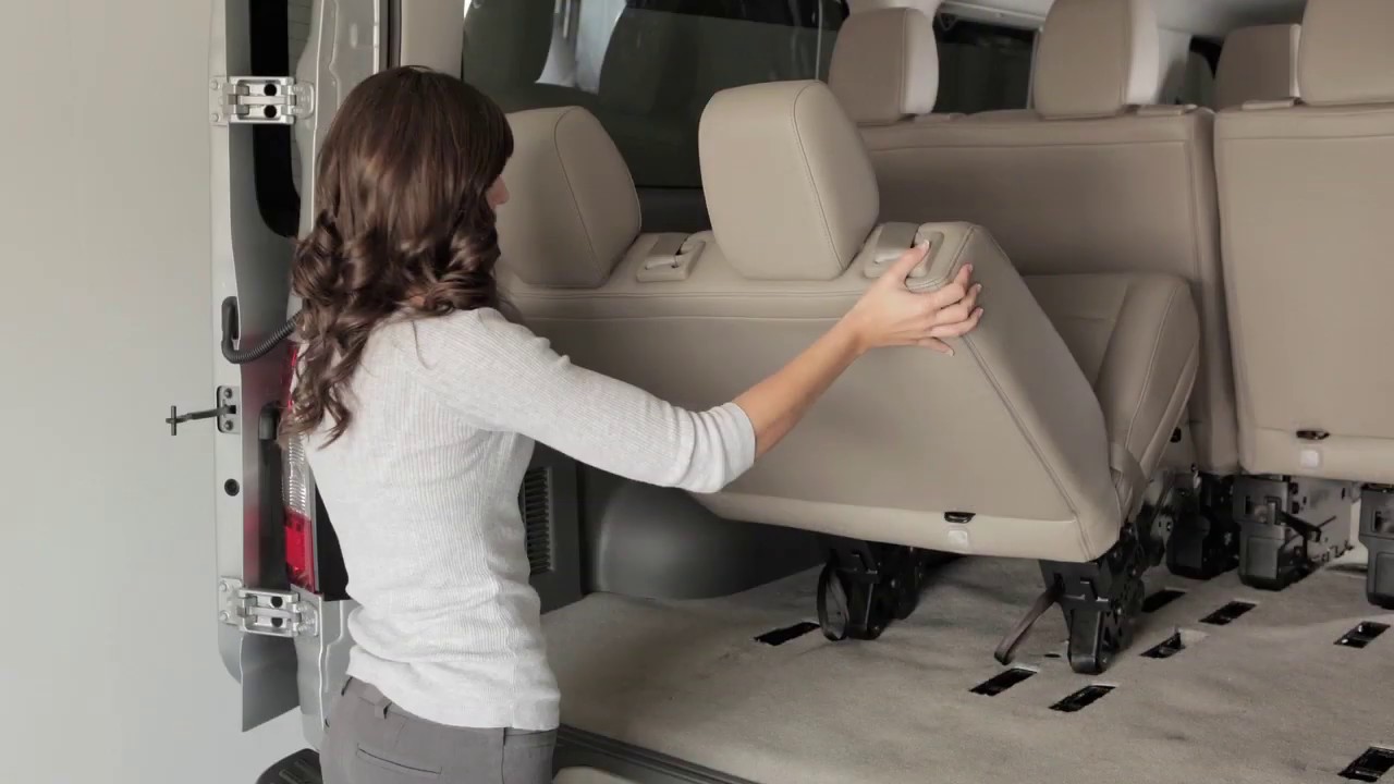2020 Nissan NV Passenger Van - Removing and Installing the Rear Seats -  YouTube