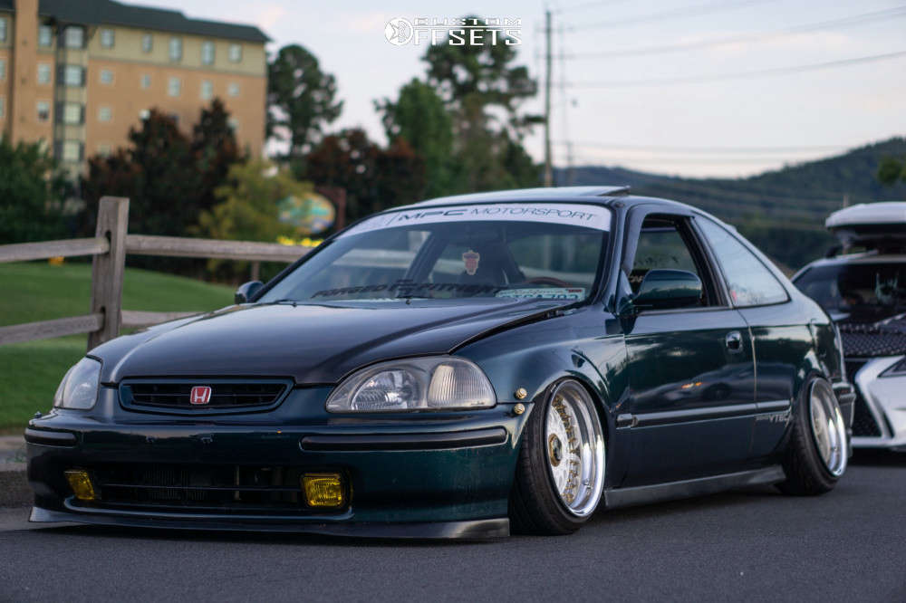 1997 Honda Civic with 15x9 -6 BBS Rs and 165/50R15 Federal Formoza Fd2 and  Coilovers | Custom Offsets