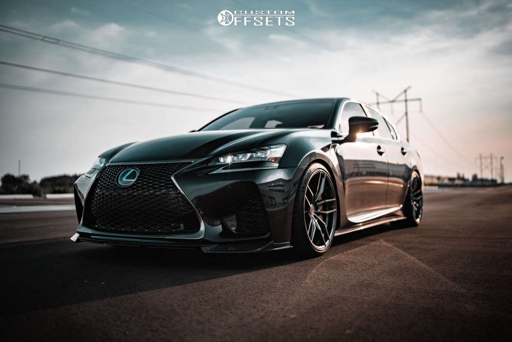 2018 Lexus GS F with 20x10 30 Variant Krypton and 265/30R20 Michelin Pilot  Sport 4 S and Coilovers | Custom Offsets