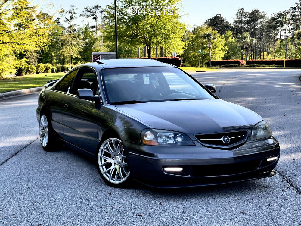 2003 Acura CL with 18x8.5 35 ESR Sr12 and 225/45R18 Hankook Ventus V2  Concept2 and Lowering Springs | Custom Offsets