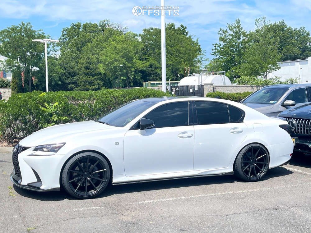 2016 Lexus GS350 with 20x10 25 Rohana Rfx1 and 245/35R20 Ohtsu Fp8000 and  Lowering Springs | Custom Offsets