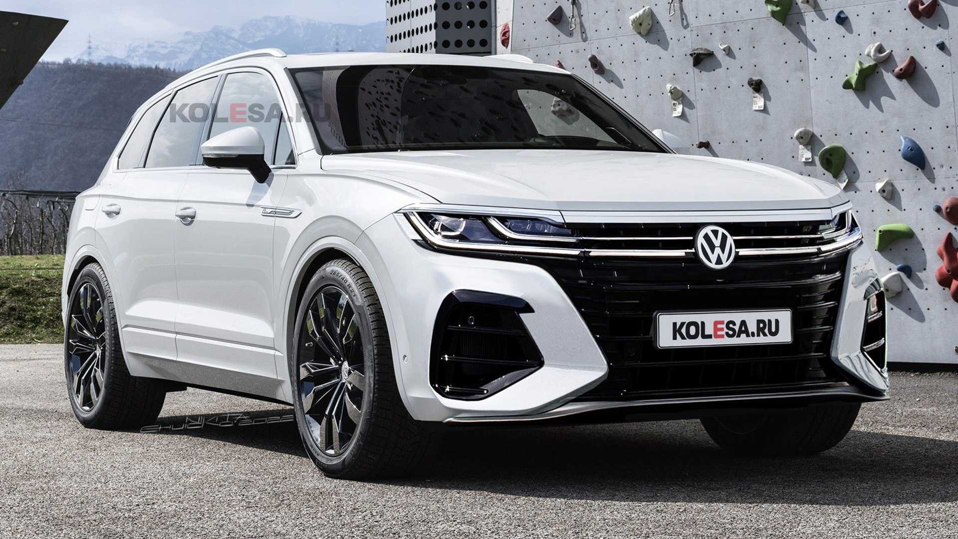 2023 VW Touareg Facelift Rendered Based On The First Spy Photos