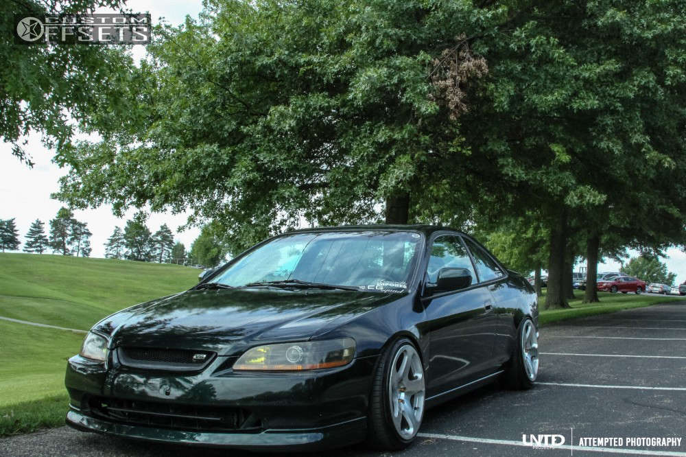 1999 Honda Accord with 18x9.5 25 Rotiform Nue and 215/40R18 Kumho Solus  KH25 and Coilovers | Custom Offsets