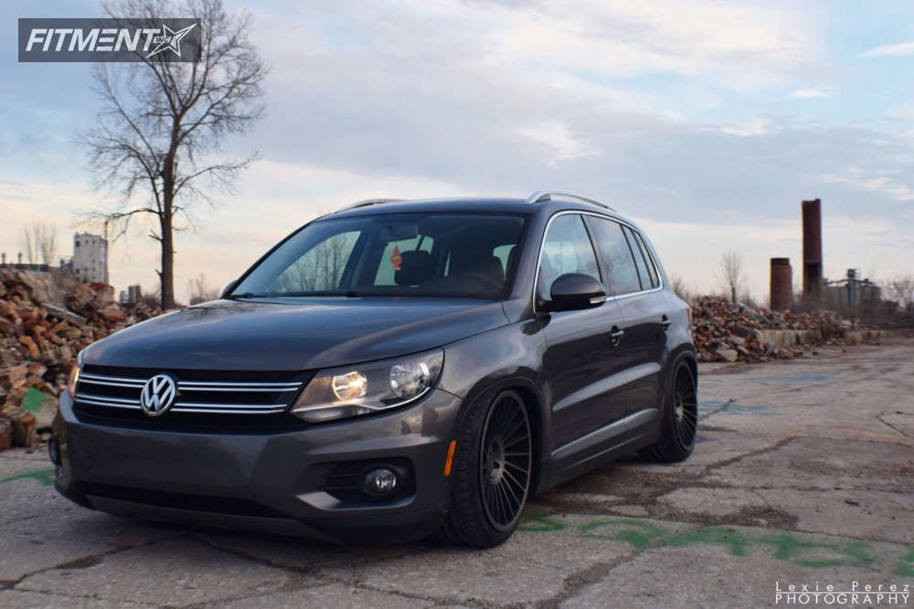 2014 Volkswagen Tiguan Base with 19x10 Rotiform Ind-t and Falken 245x35 on  Air Suspension | 233693 | Fitment Industries