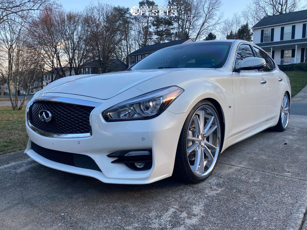 2015 INFINITI Q70 with 20x9 35 Asanti Black Abl-23 and 255/30R20  Continental Extreme Contact Dws06 and Coilovers | Custom Offsets