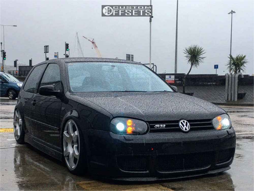 2003 Volkswagen Golf with 19x8.5 35 Rotiform Six and 225/35R19 Michelin  Pilot Super Sport and Air Suspension | Custom Offsets
