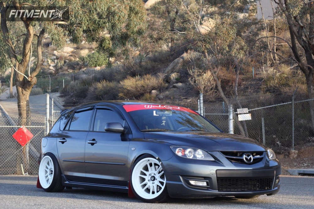 2008 Mazda MazdaSpeed3 Base with 18x9.5 Cosmis Racing XT-206R and Federal  215x40 on Coilovers | 316514 | Fitment Industries