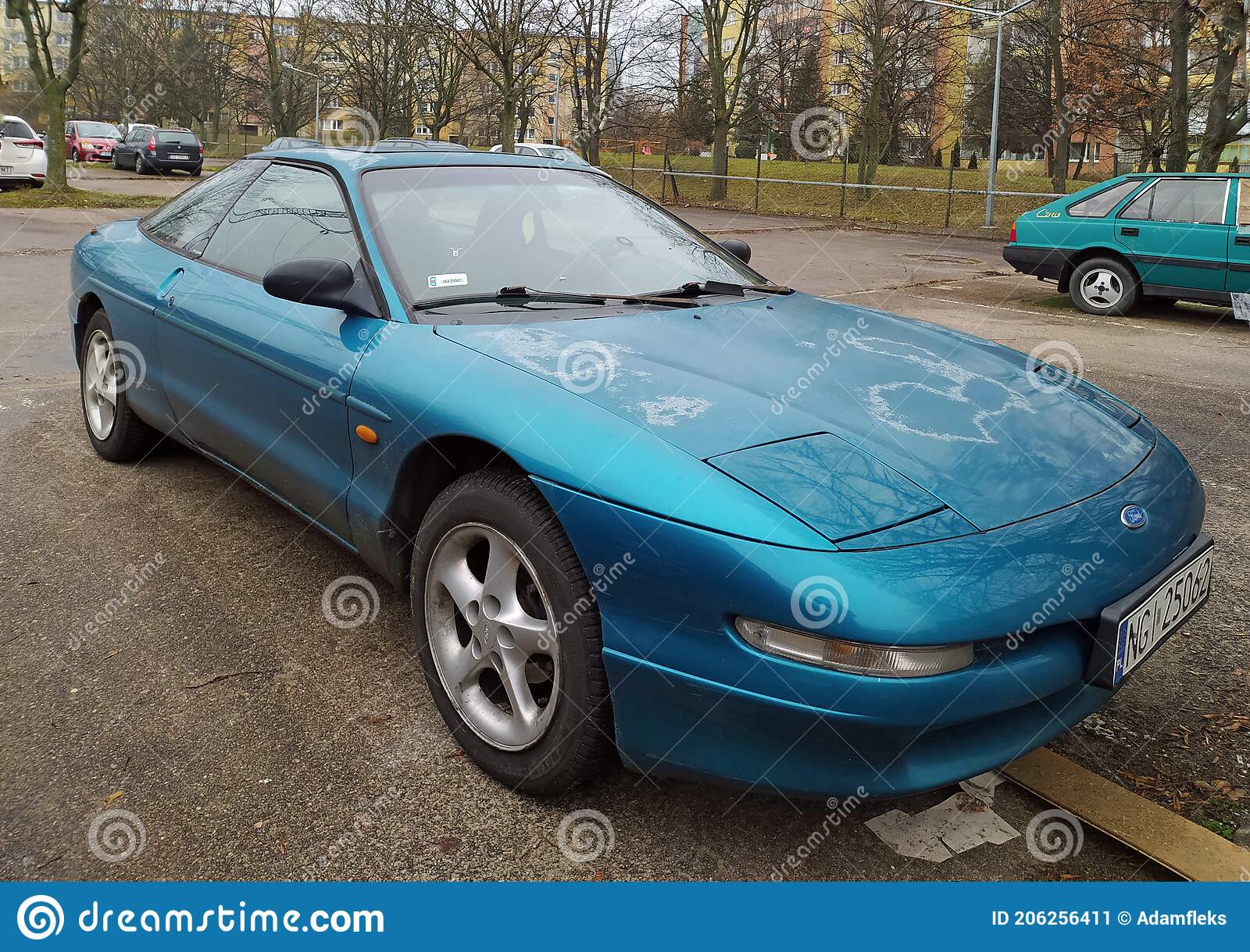 Old Blue Ford Probe Coupe Car Parked Editorial Photo - Image of american,  decades: 206256411