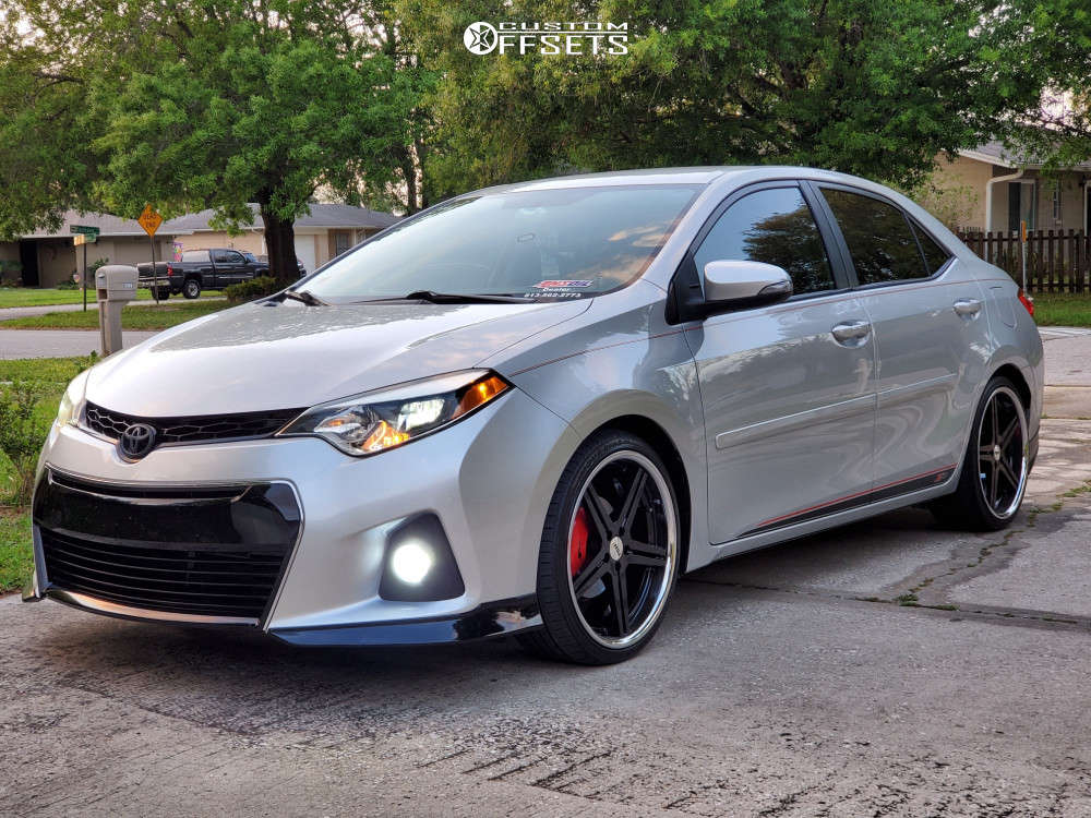 2015 Toyota Corolla with 19x8.5 35 TSW Mirabeau and 235/35R19 Ironman Imove  Gen2 As and Lowering Springs | Custom Offsets