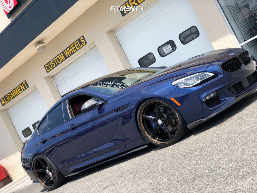 2016 BMW 650i XDrive Gran Coupe Base with 21x9 Vossen Vws3 and Continental  275x30 on Coilovers | 739692 | Fitment Industries