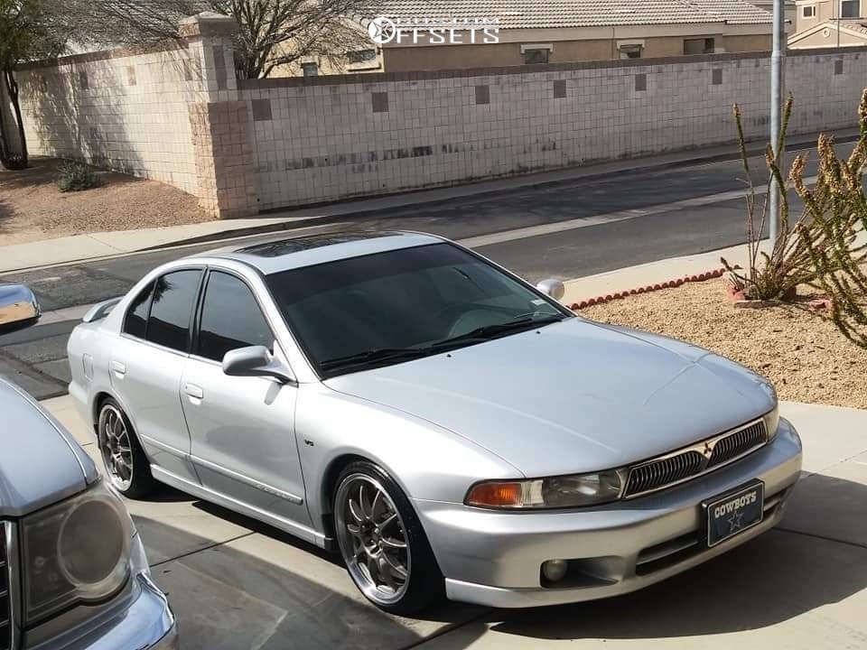 2000 Mitsubishi Galant with 18x7.5 40 Enkei Enkei92 and 225/35R18 Achilles  Atr Sport 2 and Coilovers | Custom Offsets