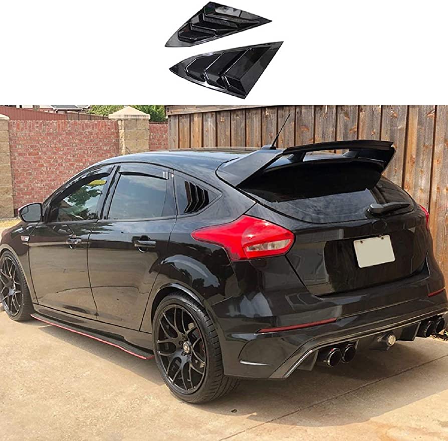 Amazon.com: ruihe fit for Ford Focus ST RS MK3 Hatchback 2PC 2012 2013 2014  2015 2016 2017 2018 Shiny Black Window Side Louvers Vent : Automotive