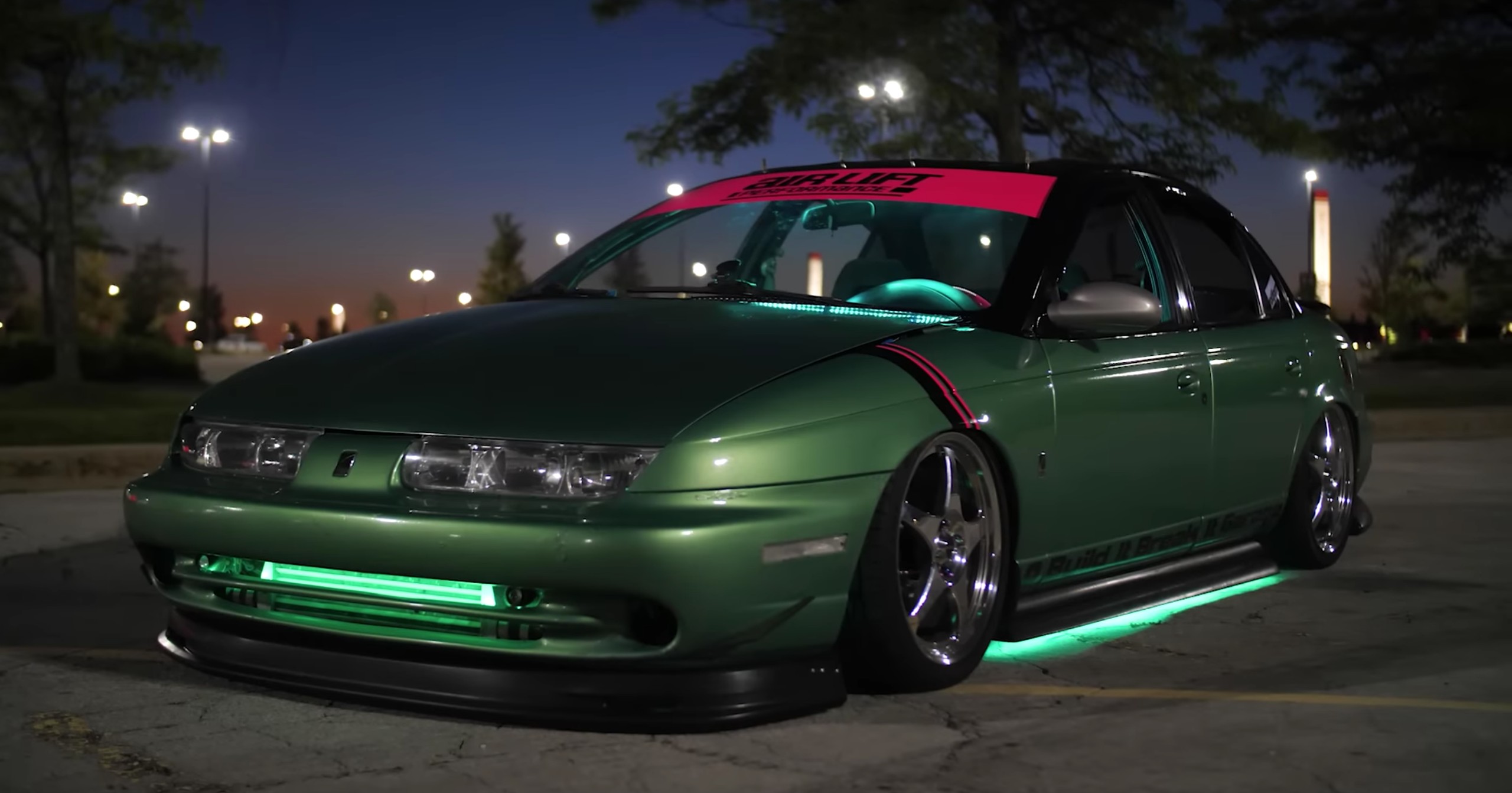 This Big Turbo 1998 Saturn SL2 With Neon Underglow Is the Ultimate Tuner  Troll - autoevolution