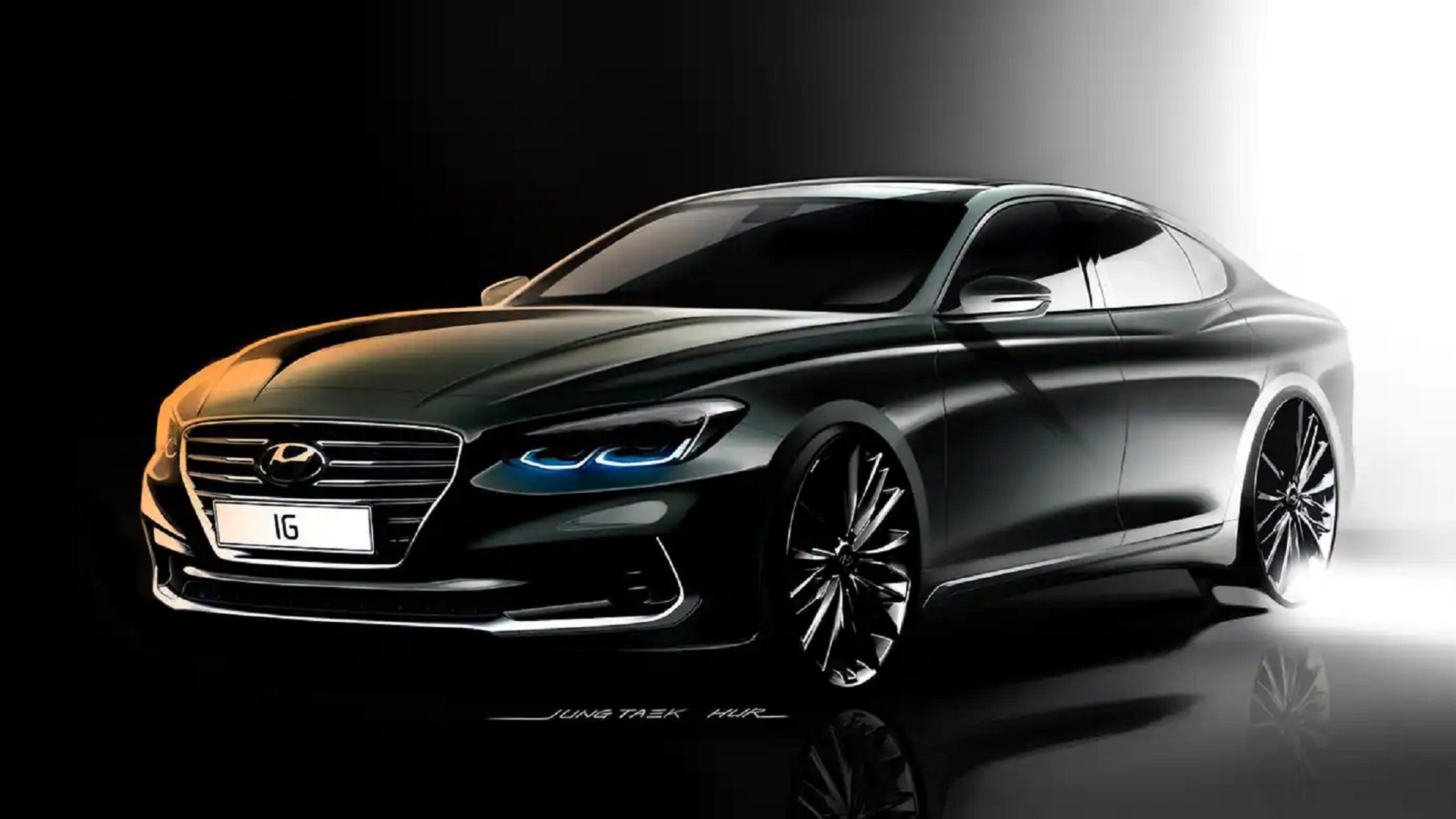 Hyundai Motor unveils first renderings of the All-new Azera