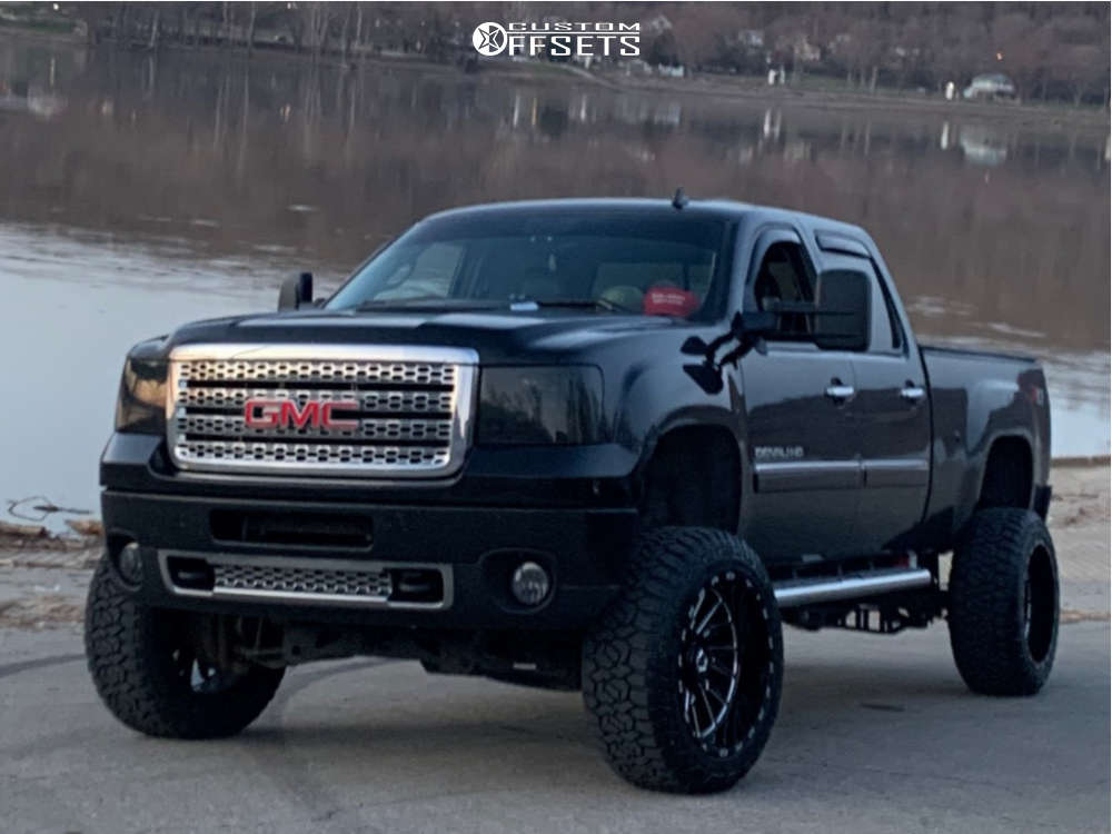 2013 GMC Sierra 2500 HD with 22x12 -45 TIS 547BM and 35/12.5R22 Fury  Offroad Country Hunter Rt and Suspension Lift 5" | Custom Offsets