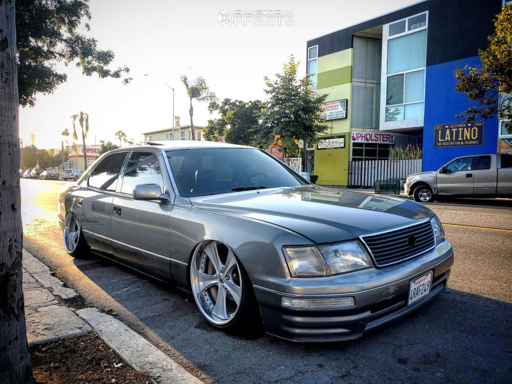 1997 Lexus LS400 with 20x9 17 Weds Ratzingers and 225/35R20 Lionhart and  Air Suspension | Custom Offsets